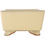 Vierkante bonsaipot in gebroken wit van Ikkou - 130 x 127 x 70 mm