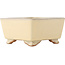 Vaso bonsai quadrato bianco sporco di Ikkou - 130 x 127 x 70 mm
