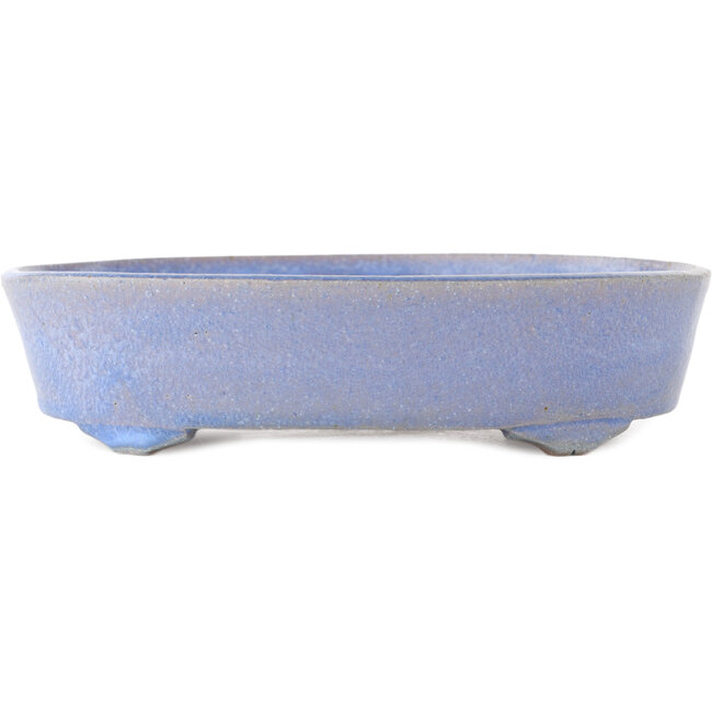 Pot à bonsaï ovale bleu de Fuka - 210 x 165 x 50 mm