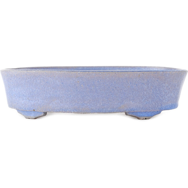 Pot à bonsaï ovale bleu de Fuka - 210 x 165 x 50 mm