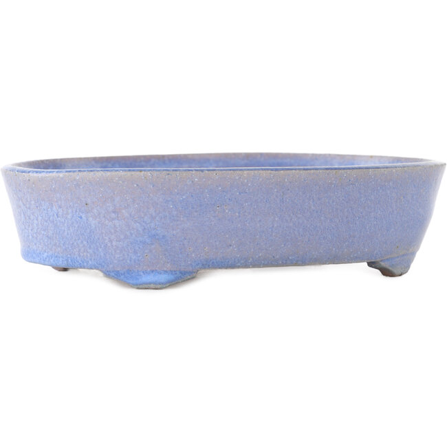 Ovale blauwe bonsai pot van Fuka - 210 x 165 x 50 mm