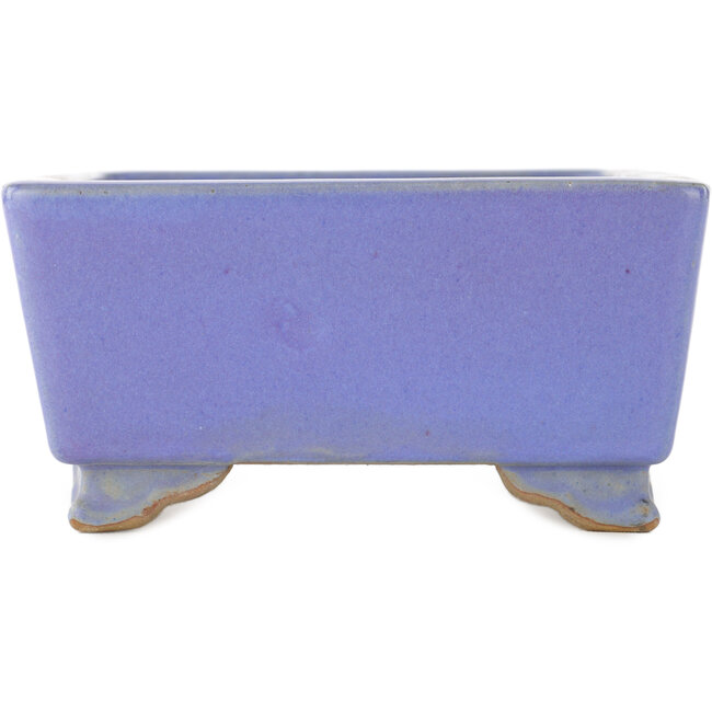 Maceta cuadrada azul para bonsái de Ikkou - 145 x 145 x 70 mm