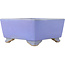 Pot à bonsaï carré bleu par Ikkou - 145 x 145 x 70 mm