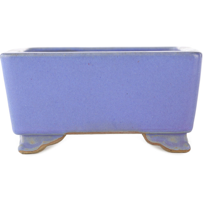 Square blue bonsai pot by Ikkou - 145 x 145 x 70 mm
