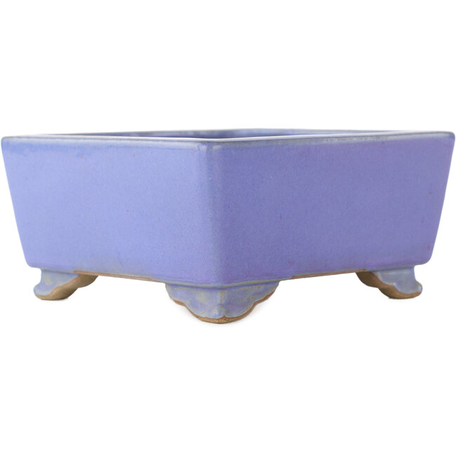 Vaso bonsai quadrato blu di Ikkou - 145 x 145 x 70 mm