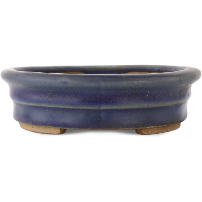 Ovale blauwe bonsai pot - 185 x 145 x 40 mm
