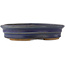 Maceta ovalada para bonsái de color azul - 185 x 145 x 40 mm