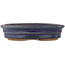 Maceta ovalada para bonsái de color azul - 185 x 145 x 40 mm