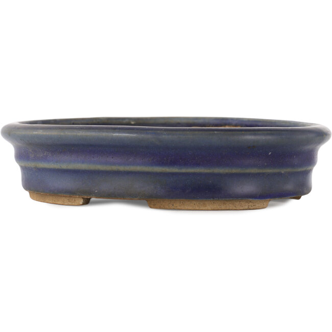 Ovale blauwe bonsai pot - 185 x 145 x 40 mm