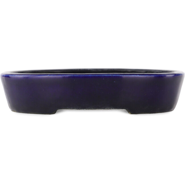 Ovaler blauer Bonsai-Topf - 155 x 120 x 30 mm