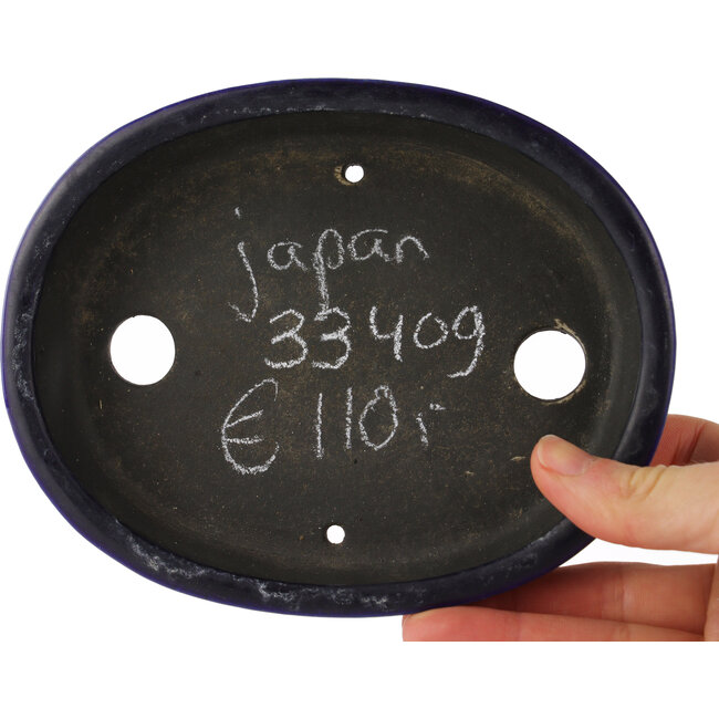 Vaso bonsai ovale blu - 155 x 120 x 30 mm