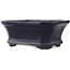 Rectangular blue bonsai pot by Shuhou - 140 x 110 x 55 mm