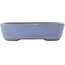 Rectangular blue bonsai pot by Yamafusa - 135 x 115 x 35 mm