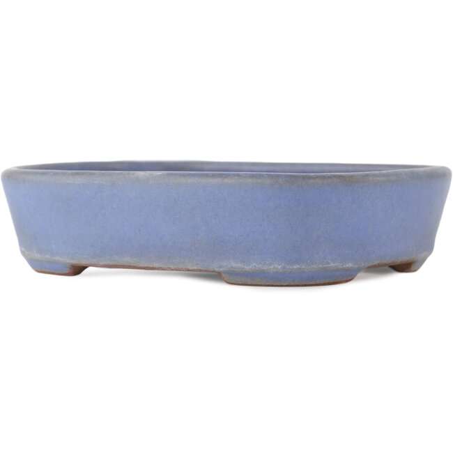 Pot à bonsaï rectangulaire bleu de Yamafusa - 135 x 115 x 35 mm