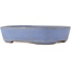 Rectangular blue bonsai pot by Yamafusa - 135 x 115 x 35 mm