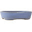 Rectangular blue bonsai pot by Yamafusa - 135 x 115 x 35 mm