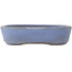 Rectangular blue bonsai pot by Yamafusa - 135 x 115 x 35 mm