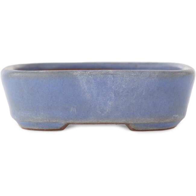 Maceta rectangular azul para bonsái de Yamafusa - 135 x 115 x 35 mm