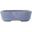 Rectangular blue bonsai pot by Yamafusa - 135 x 115 x 35 mm