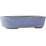 Rectangular blue bonsai pot by Yamafusa - 135 x 115 x 35 mm