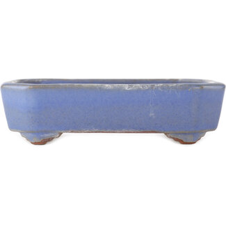  Yamafusa - Takehiko Koie Maceta rectangular azul para bonsái de 135 mm de Yamafusa, Tokoname, Japón