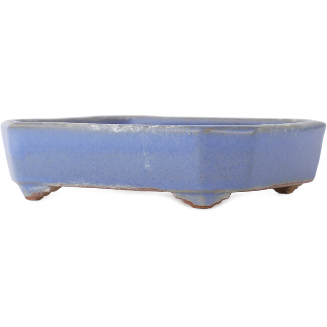 Vaso bonsai rettangolare blu di Yamafusa - 135 x 110 x 35 mm