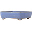 Rectangular blue bonsai pot by Yamafusa - 135 x 110 x 35 mm