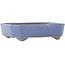 Rectangular blue bonsai pot by Yamafusa - 135 x 110 x 35 mm