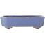 Rectangular blue bonsai pot by Yamafusa - 135 x 110 x 35 mm