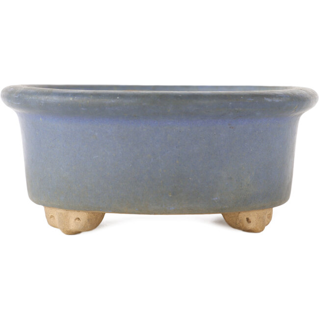 Ovale blauwe bonsai pot - 130 x 110 x 50 mm
