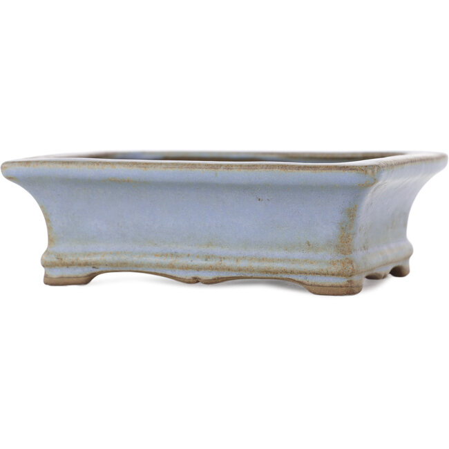 Rechthoekige blauwe bonsai pot van Yamaaki - 120 x 90 x 40 mm
