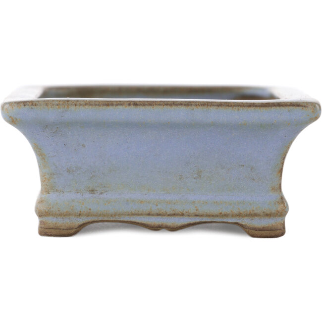 Rechthoekige blauwe bonsai pot van Yamaaki - 120 x 90 x 40 mm