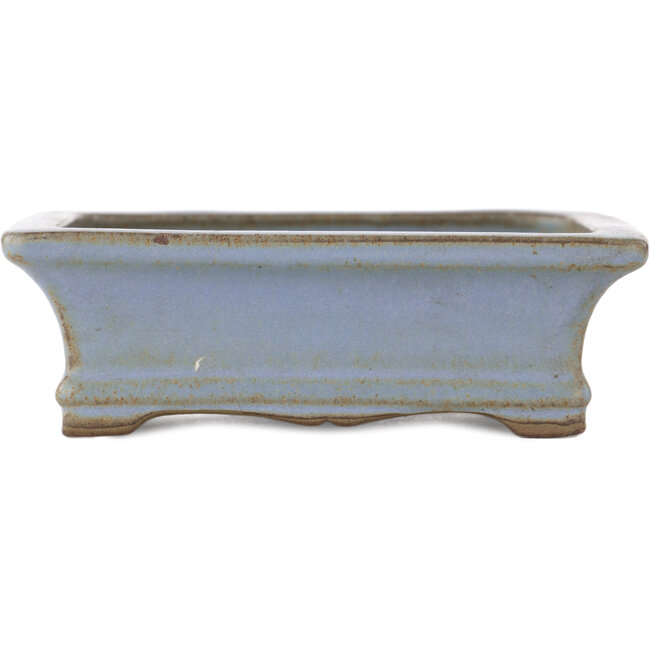 Rechthoekige blauwe bonsai pot van Yamaaki - 120 x 90 x 40 mm
