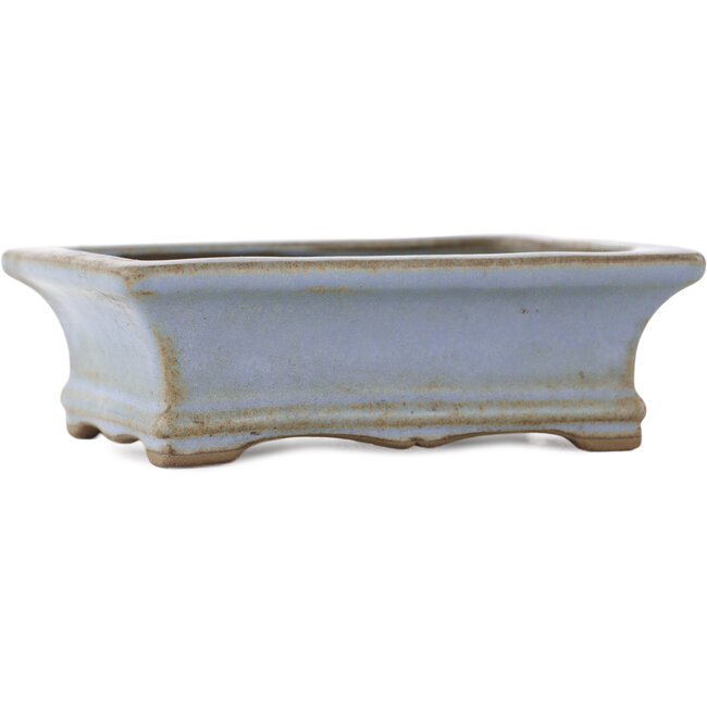 Rechthoekige blauwe bonsai pot van Yamaaki - 120 x 90 x 40 mm