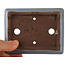Pot à bonsaï rectangulaire bleu de Yamaaki - 120 x 90 x 40 mm