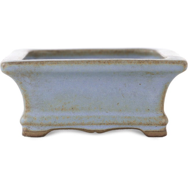Rechthoekige blauwe bonsai pot van Yamaaki - 120 x 90 x 40 mm