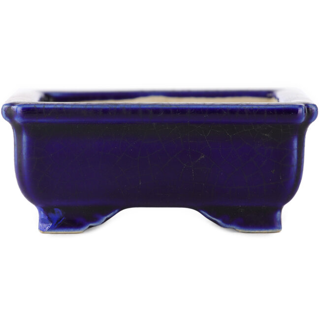 Maceta rectangular azul para bonsái - 75 x 55 x 32 mm