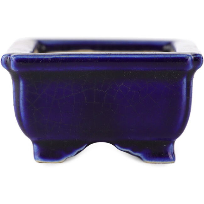 Maceta rectangular azul para bonsái - 75 x 55 x 32 mm