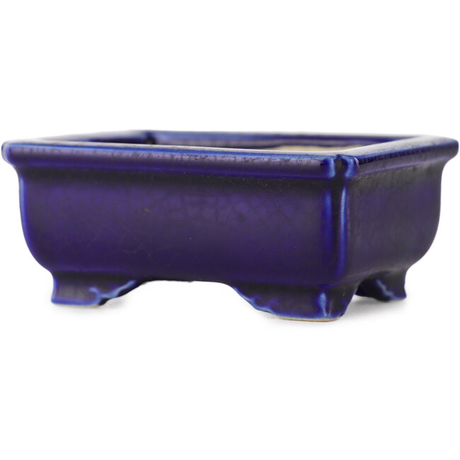 Maceta rectangular azul para bonsái - 75 x 55 x 32 mm