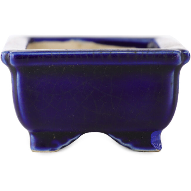Rechteckiger blauer Bonsaitopf - 75 x 55 x 32 mm