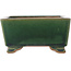 Maceta cuadrada verde para bonsái de Ikkou - 145 x 145 x 70 mm