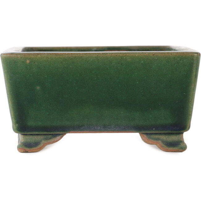 Vierkante groene bonsai pot van Ikkou - 145 x 145 x 70 mm