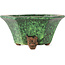 Pot à bonsaï hexagonal vert de Shuhou - 160 x 160 x 85 mm