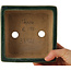 Square green bonsai pot by Ikkou - 145 x 145 x 70 mm