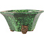 Pot à bonsaï hexagonal vert de Shuhou - 160 x 160 x 85 mm