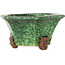 Pot à bonsaï hexagonal vert de Shuhou - 160 x 160 x 85 mm