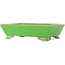 Rectangular green bonsai pot by Eime Yozan - 198 x 145 x 55 mm