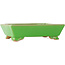 Rectangular green bonsai pot by Eime Yozan - 198 x 145 x 55 mm