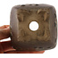 Pot à bonsaï carré marron et vert - 70 x 70 x 75 mm