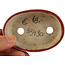 Oval red bonsai pot - 77 x 54 x 25 mm